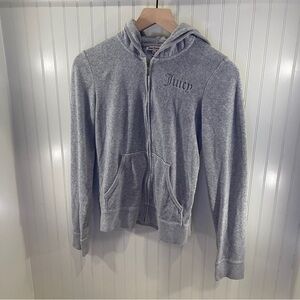 Juicy Couture M Gray Velour Hoodie
